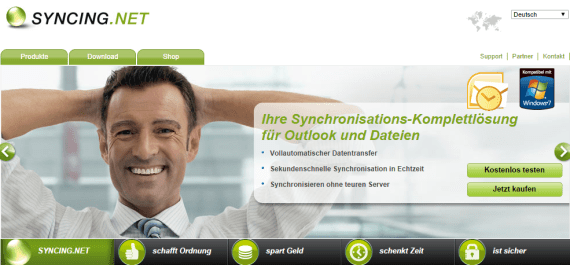Outlook synchronisieren mit Syncing-net
